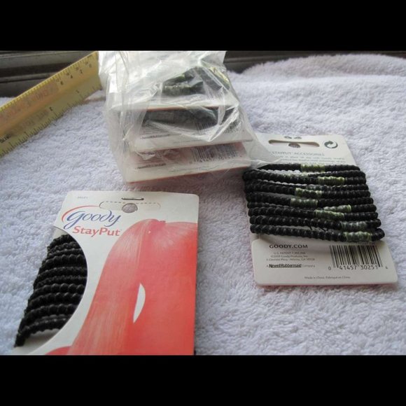 10 Black 2009 Goody Ouchless Stay Put Ponytailer Hair Bands No Metal Elastics - Picture 4 of 4